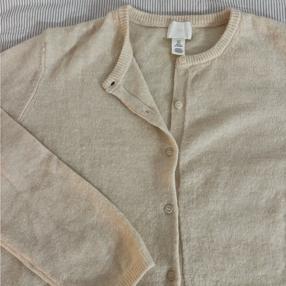 Off-white/cream H&M cardigan sweater